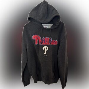 Majestic Dark Gray Phillies Men's Hoodie